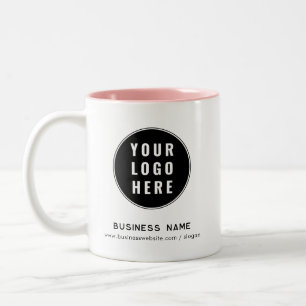 Modernes Business-Logo-Website-Unternehmenspromoti Zweifarbige Tasse