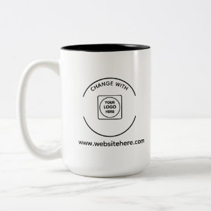 Modernes Business-Logo-Website Zweifarbiges Tasse