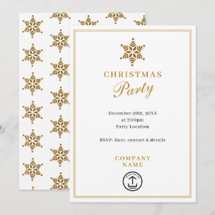 Modernes Business Weihnachten Party Gold Einladung