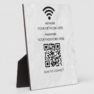 Modernes Business-Wifi-Netzwerk und Passwort Schwa Fotoplatte