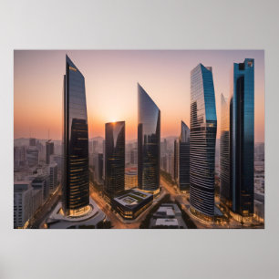Modernes Businesscenter Poster