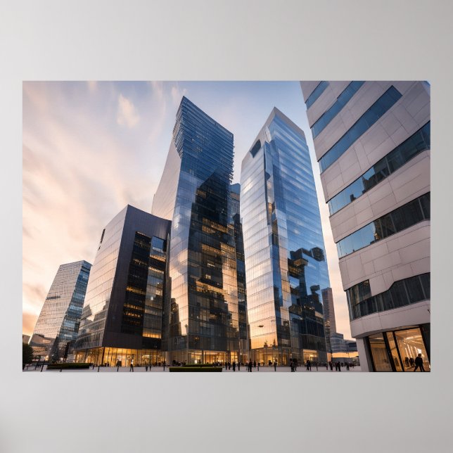 Modernes Businesscenter Poster (Vorne)
