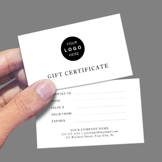 Modernes Businesslogo - elegantes Geschenkgutschei (Von Creator hochgeladen)