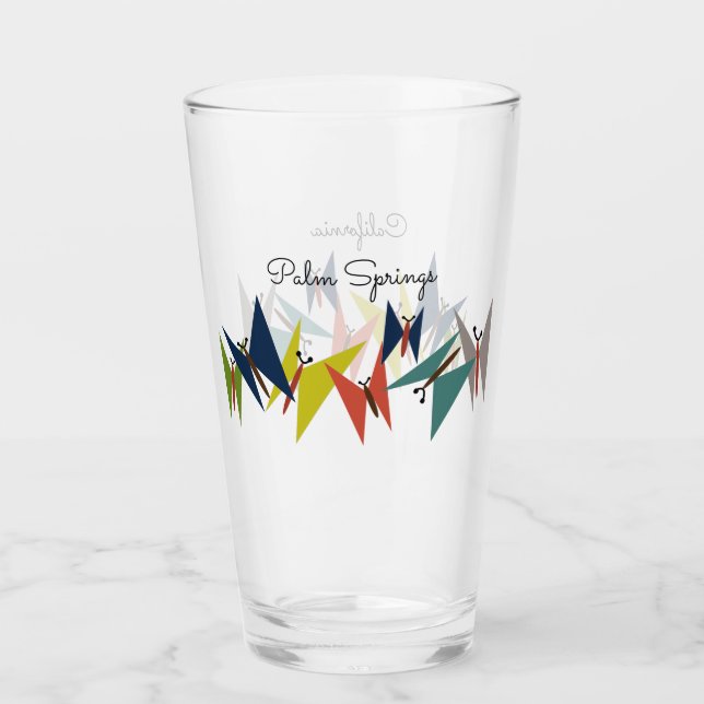 Modernes Butterfly Drinking Glass Design aus dem M Glas (Vorderseite)