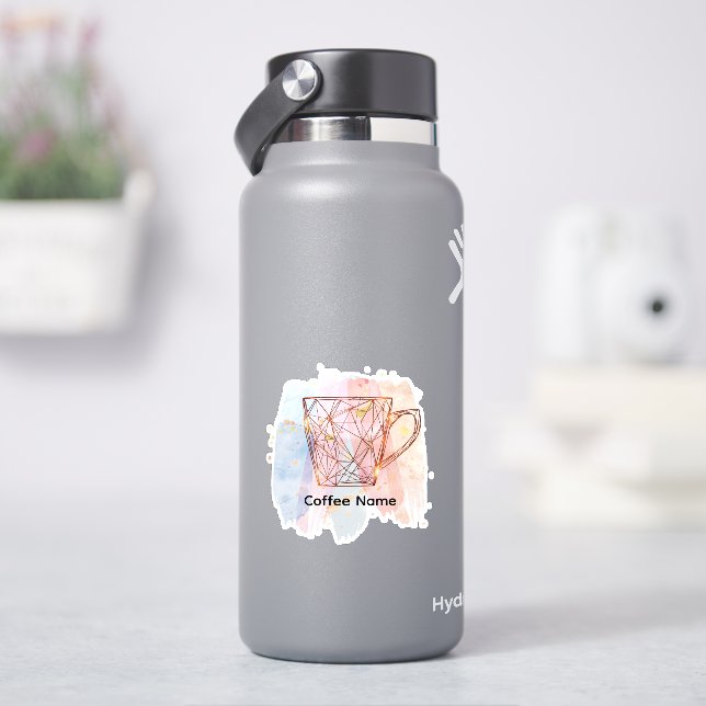 Modernes Café oder Bar Custom Barista Aufkleber (HydroFlask)