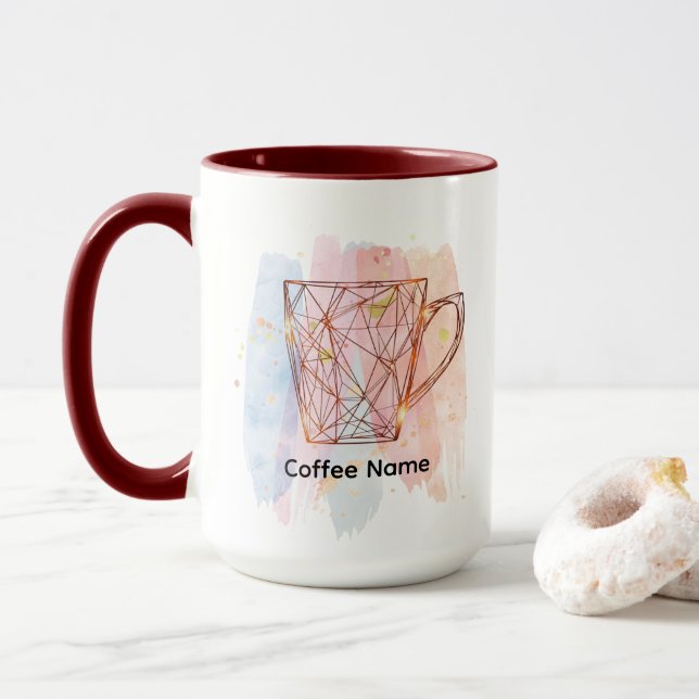 Modernes Café oder Bar Custom Barista Tasse (Mit Donut)