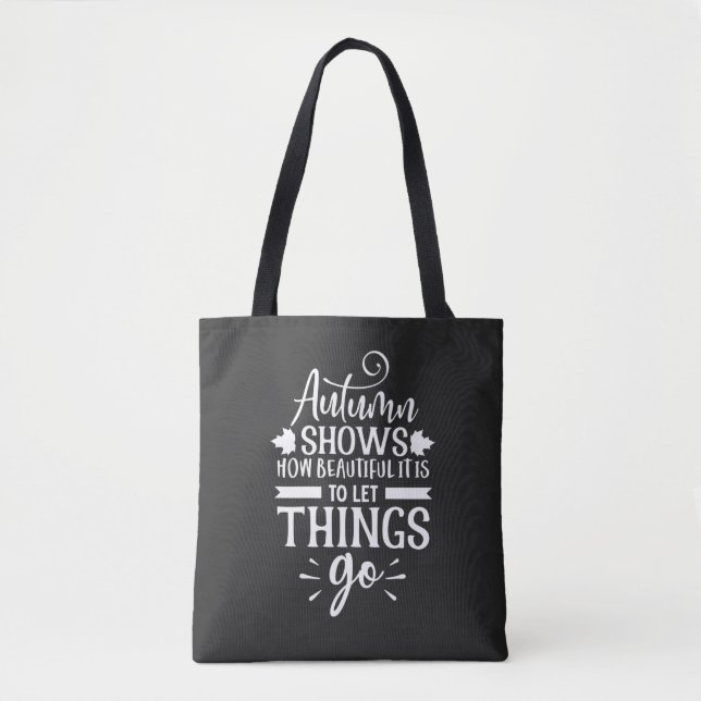 Modernes Calligrafie-Herbstangebot Tasche (Vorderseite)