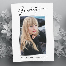 Modernes Calligrafy Ink Script Graduate Foto Ankündigung