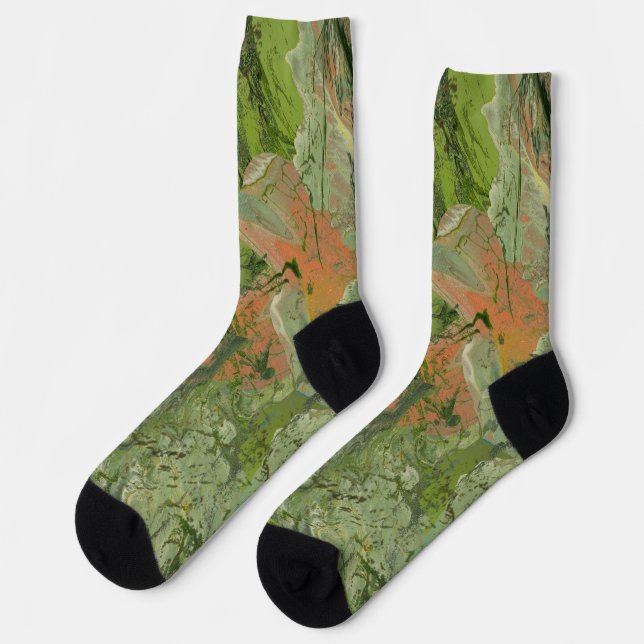 Modernes Camouflage Design Socken (Linkes Detail)