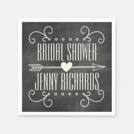 MODERNES CHALKBOARD BRAUTPARTY PAPIER NAPKINS SERVIETTE