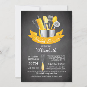 Modernes Chalkboard Stock Das Brautparty Küche Einladung