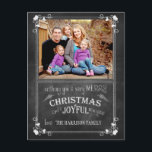 Modernes Chalkboard Weihnachts-Foto Postkarte<br><div class="desc">Modernes Chalkboard Weihnachts-Foto Postkarte</div>