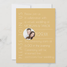 Modernes Champagner-Tonal Virtual Wedding, Foto