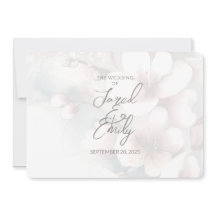 Modernes Cherry Blossom Hochzeitsempfehlung QR-Cod