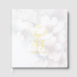 Modernes Cherry Blossom Wedding Foil Gästebuch