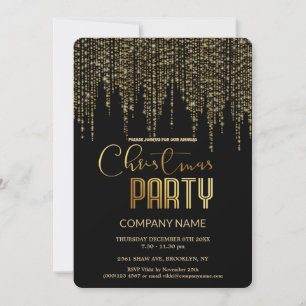 Modernes Chic Corporate Gold und Black Einladung