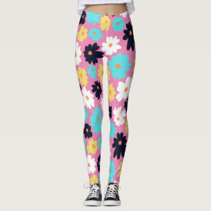 Modernes Chic, florales Rosa Leggings