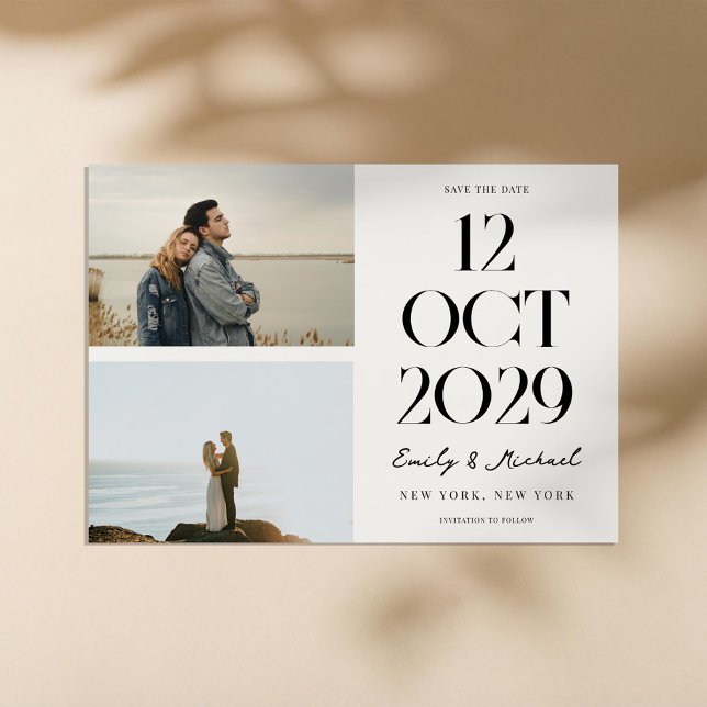 Modernes Chic-Foto Save The Date (Von Creator hochgeladen)