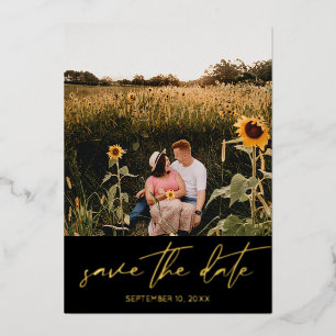 Modernes Chic-Foto Save the Date Folieneinladung