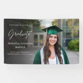 Modernes Chic H Foto 2 Graduate Banner - Schwarz