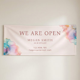 Modernes Chic Pastel Alcohol Ink Banner