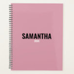 Modernes Chic Pink & White Appointing Book Planer<br><div class="desc">Ein elegantes, rosa-weißes Design mit moderner Typografie. Ideal mädchenhaft Geschenk für jeden, der rosa liebt. Perfektes Geschenk für Kinder und Erwachsene. Die perfekte Babydusche, die zum Geburtstag, zu Weihnachten, zurück zur Schule oder zu jedem anderen besondere Anlass präsentiert wird.</div>