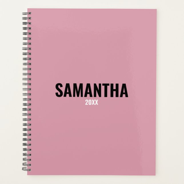 Modernes Chic Pink & White Appointing Book Planer (Vorderseite)