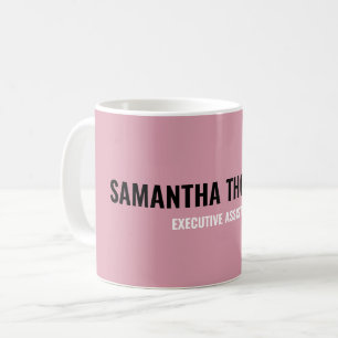Modernes Chic Rosa, Weiß und Schwarz Kaffeetasse