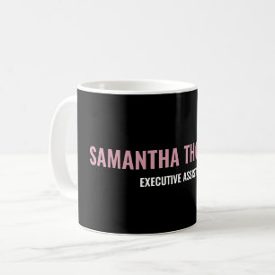 Modernes Chic Rosa, Weiß und Schwarz Kaffeetasse
