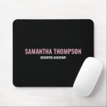 Modernes Chic Rosa, Weiß und Schwarz Mousepad<br><div class="desc">Ein elegantes rosa, schwarz-weißes Design mit moderner Typografie. Ideal mädchenhaft Geschenk für jeden, der rosa liebt. Perfektes Geschenk für Kinder und Erwachsene. Die perfekte Babydusche, die zum Geburtstag, zu Weihnachten, zurück zur Schule oder zu jedem anderen besondere Anlass präsentiert wird.</div>