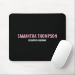 Modernes Chic Rosa, Weiß und Schwarz Mousepad<br><div class="desc">Ein elegantes rosa,  schwarz-weißes Design mit moderner Typografie. Ideal mädchenhaft Geschenk für jeden,  der rosa liebt. Perfektes Geschenk für Kinder und Erwachsene. Die perfekte Babydusche,  die zum Geburtstag,  zu Weihnachten,  zurück zur Schule oder zu jedem anderen besondere Anlass präsentiert wird.</div>