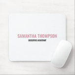 Modernes Chic Rosa, Weiß und Schwarz Mousepad<br><div class="desc">Ein elegantes rosa, schwarz-weißes Design mit moderner Typografie. Ideal mädchenhaft Geschenk für jeden, der rosa liebt. Perfektes Geschenk für Kinder und Erwachsene. Die perfekte Babydusche, die zum Geburtstag, zu Weihnachten, zurück zur Schule oder zu jedem anderen besondere Anlass präsentiert wird.</div>