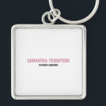 Modernes Chic Rosa, Weiß und Schwarz Schlüsselanhänger<br><div class="desc">Ein elegantes rosa, schwarz-weißes Design mit moderner Typografie. Ideal mädchenhaft Geschenk für jeden, der rosa liebt. Perfektes Geschenk für Kinder und Erwachsene. Die perfekte Babydusche, die zum Geburtstag, zu Weihnachten, zurück zur Schule oder zu jedem anderen besondere Anlass präsentiert wird.</div>