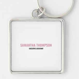 Modernes Chic Rosa, Weiß und Schwarz Schlüsselanhänger