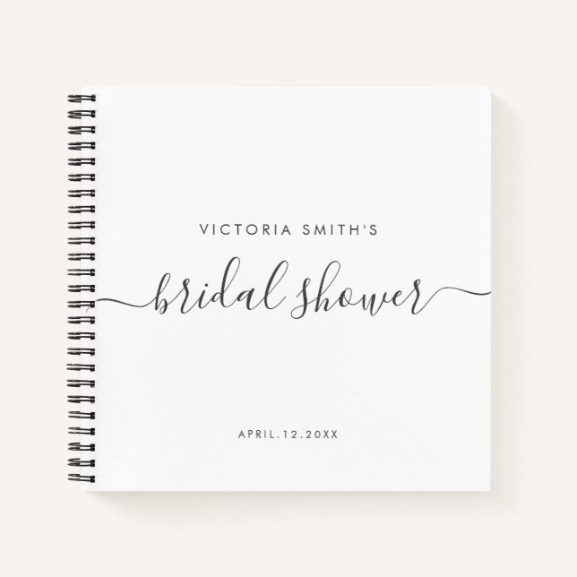 Modernes Chic Script Brautparty Bridesmaid Notizbuch (Vorderseite)