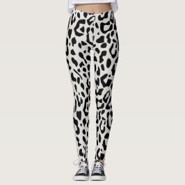 Modernes Chic Snow Leopard Tierdruckmuster Leggings