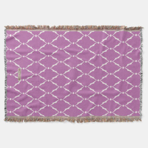 Modernes chic-strukturiertes lila ikat-Zickzack Mu Decke