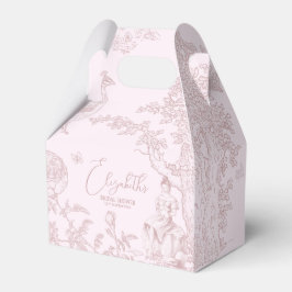 Modernes Chic Toile de Jouy Picnic Brautparty Geschenkschachtel