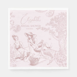 Modernes Chic Toile de Jouy Picnic Brautparty Serviette