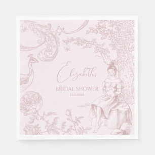 Modernes Chic Toile de Jouy Picnic Brautparty Serviette