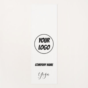 modernes Chic-White-Yoga-Logo Yogamatte