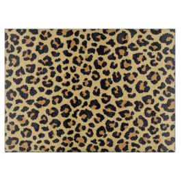 Modernes Chic Wildlife Leopard Tierdruckmuster Schneidebrett