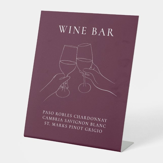 Modernes Chic Wine Bar Sockelschild (Vorderseite)