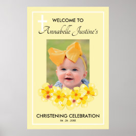 Modernes CHRISTENING DATEI Party Begrüßung Poster
