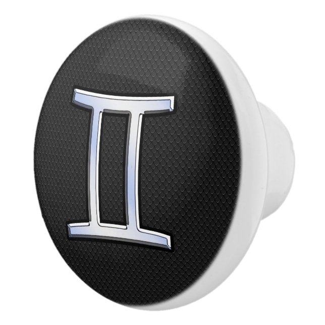 Modernes Chrome wie Gemini Zodiac-Zeichen Keramikknauf (Rechts)