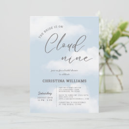Modernes Cloud Nine Blue Brautparty Einladung