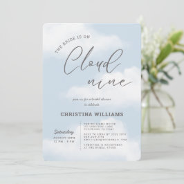Modernes Cloud Nine Blue Brautparty Einladung