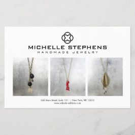 Modernes Clover Logo Luxus Boutique Foto Weiß Flyer