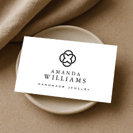 Modernes Clover Logo Luxus-Boutique Visitenkarte