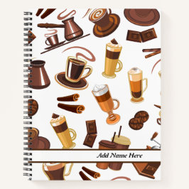 Modernes Coffee Lover Muster Notizbuch
